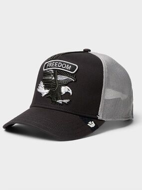 Goorin Bros. unisex black Freedom eagle embroidery trucker cap NWT